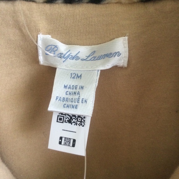 RALPH LAUREN TODDLER GIRL OCELOT SHERPA FULL ZIP JACKET SIZE 12 MONTHS NWT - Picture 5 of 15